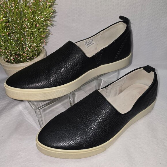 ECCO GILLIAN SLIP ON BLACK LEATHER SHOE WOMENS SIZE 9 EUC - Picture 2 of 9